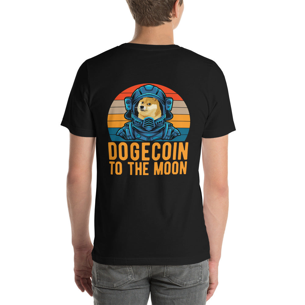 Doge Coin to the Moon - Unisex t-shirt ( Back Print ) by DarkByteGear