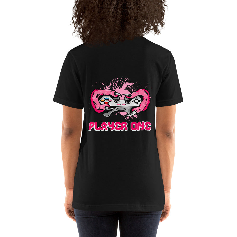 Player One - Unisex t-shirt ( Back Print ) by DarkByteGear