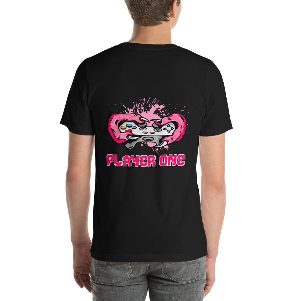 Player One - Unisex t-shirt ( Back Print ) by DarkByteGear