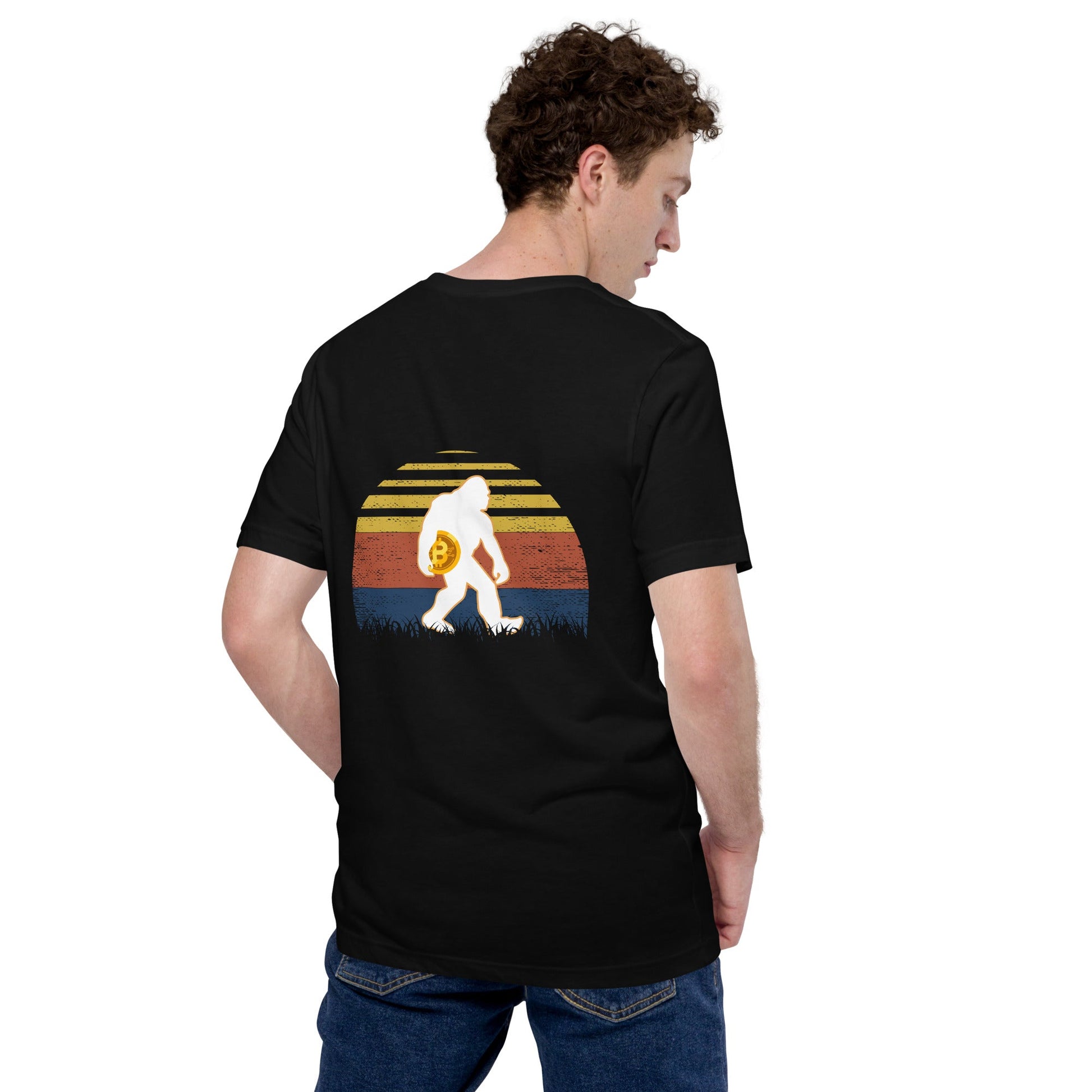 Retro Bitcoin - Unisex t-shirt ( Back Print ) by DarkByteGear