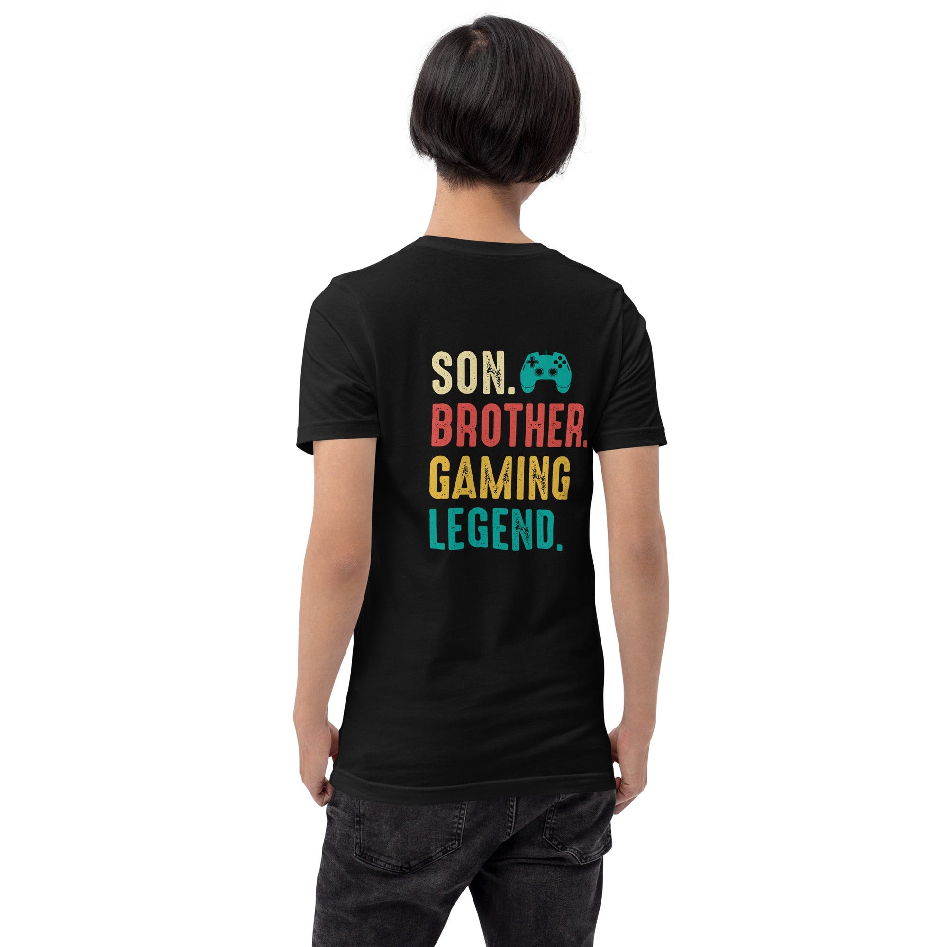 Son Brother Gaming Legend - Unisex t-shirt ( Back Print ) by DarkByteGear