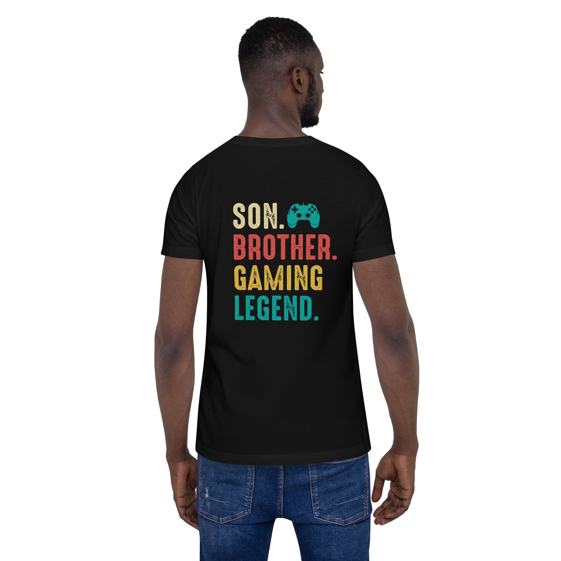 Son Brother Gaming Legend - Unisex t-shirt ( Back Print ) by DarkByteGear