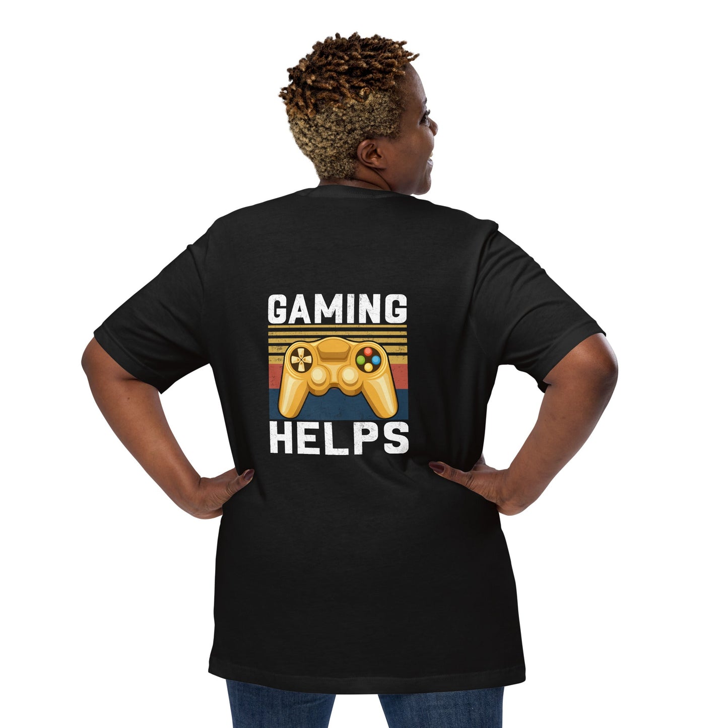 Gaming Helps - Unisex t-shirt ( Back Print ) by DarkByteGear