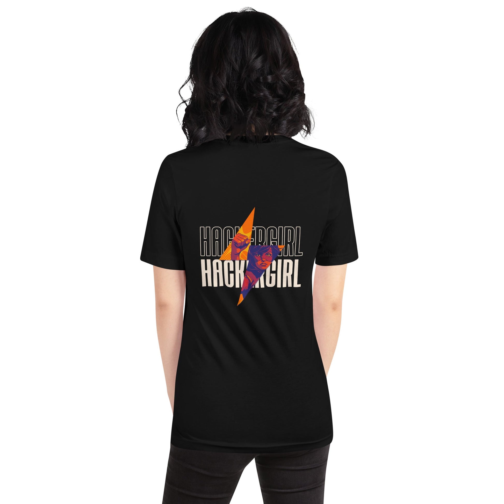 Hacker Girl V1 - Unisex t-shirt ( Back Print ) by DarkByteGear