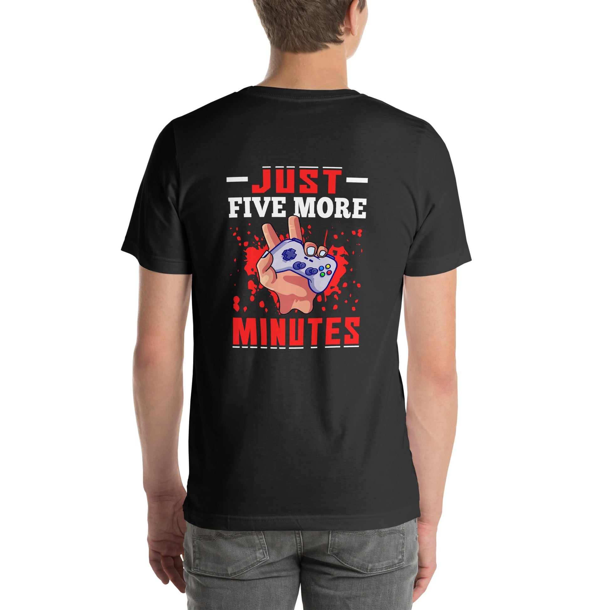 Just 5 more Minutes Rima - Unisex t-shirt ( Back Print ) by DarkByteGear
