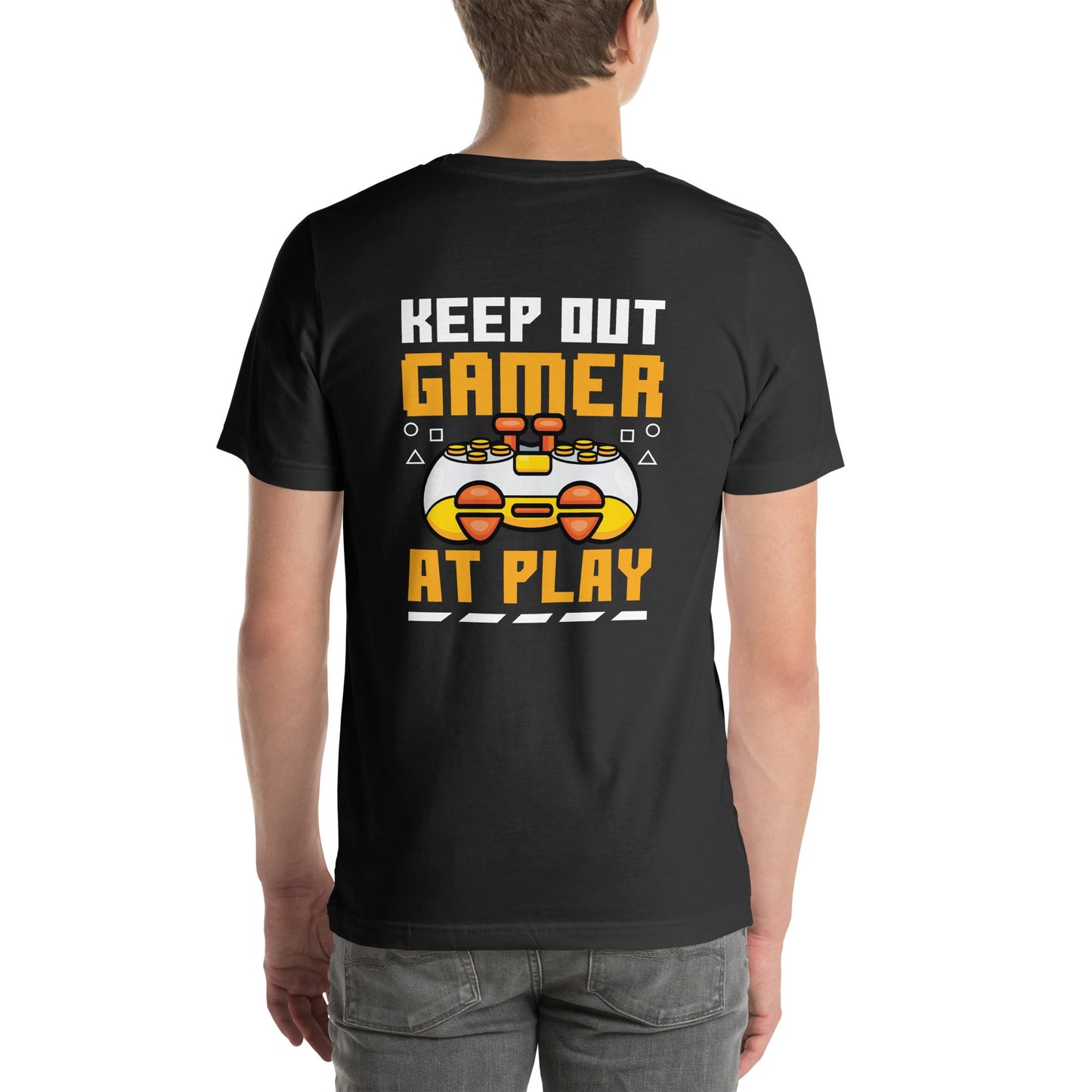 Keep Out Gamer At Play Rima 7 - Unisex t-shirt ( Back Print ) by DarkByteGear
