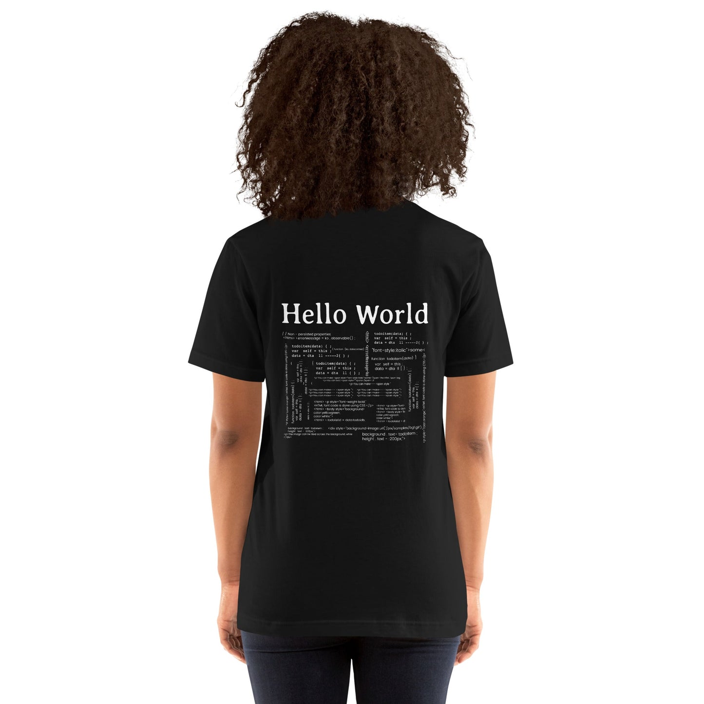 Hello World Computer Programming - Unisex t-shirt by DarkByteGear