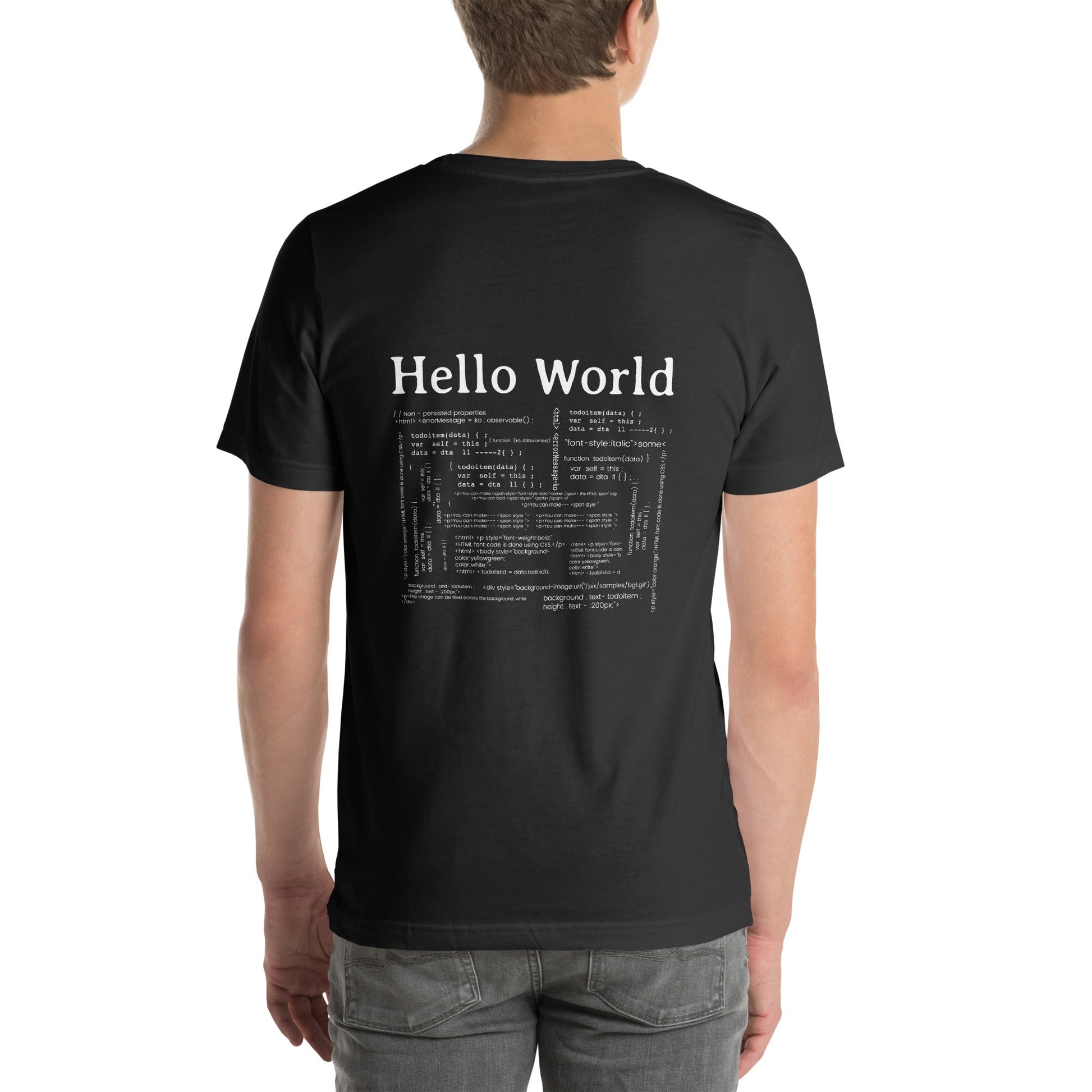 Hello World Computer Programming - Unisex t-shirt by DarkByteGear