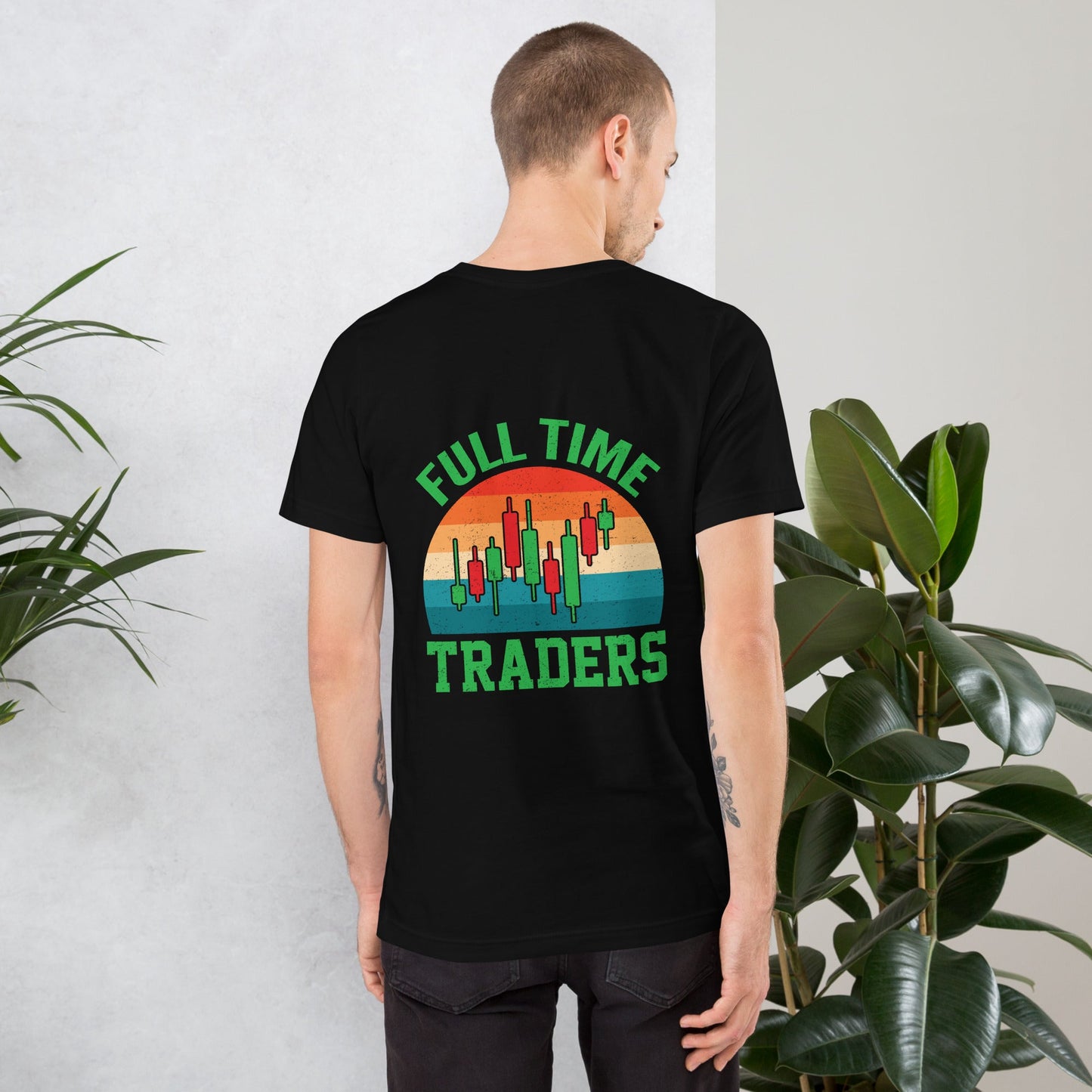 Full Time Trader ( Shagor ) - Unisex t-shirt ( Back Print ) by DarkByteGear