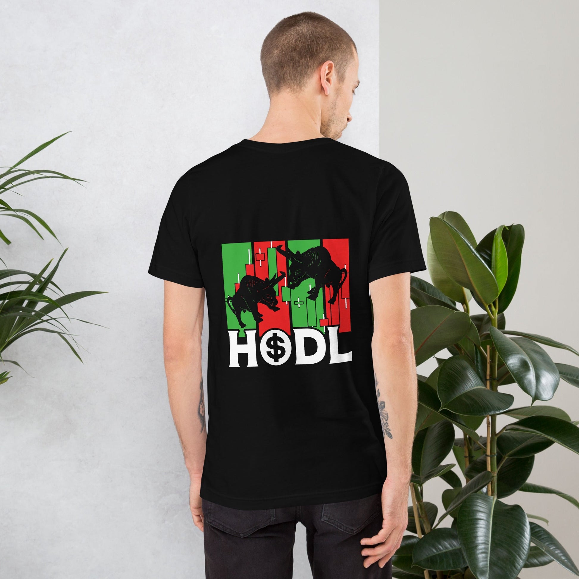 HODL - Unisex t-shirt ( Back Print ) by DarkByteGear