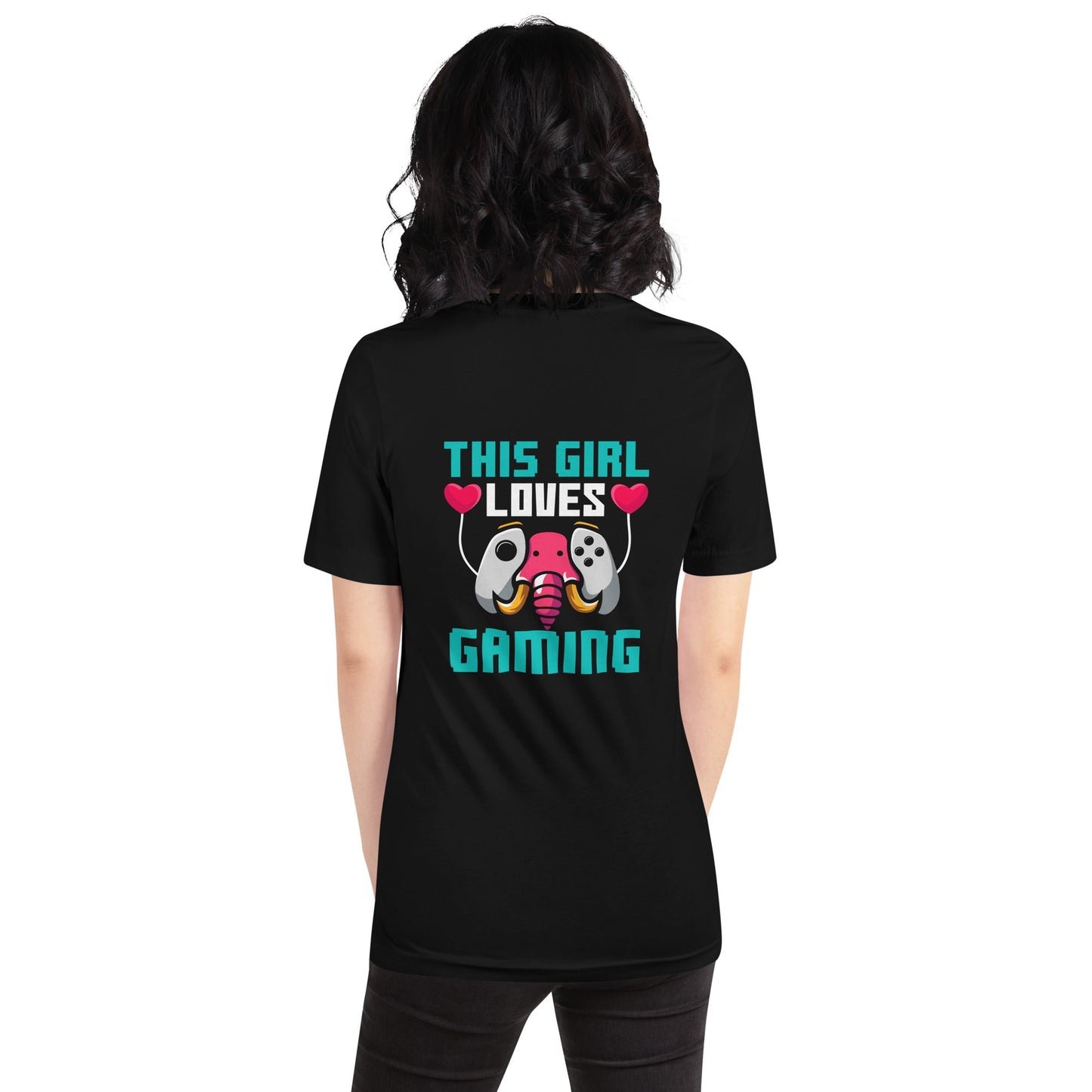 This girl Loves video games ( RiMa ) - Unisex t-shirt ( Back Print ) by DarkByteGear
