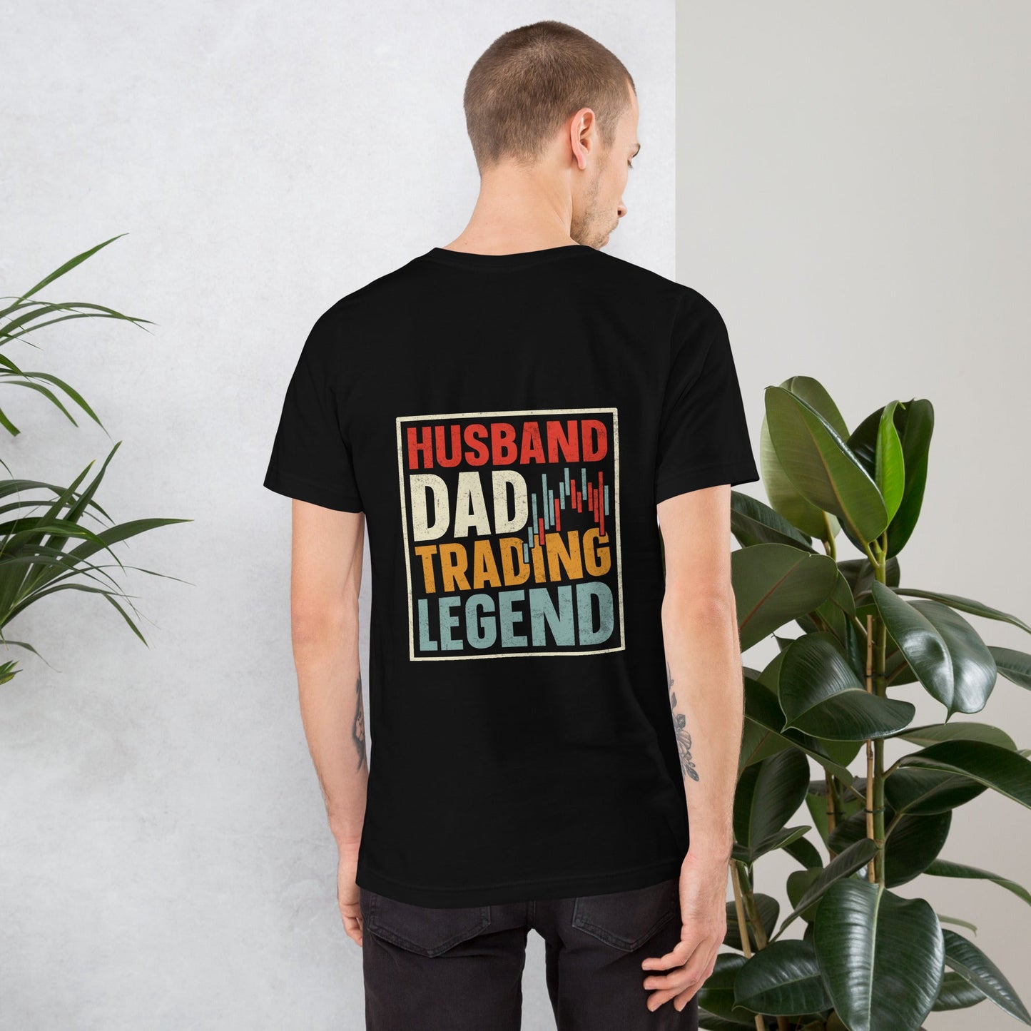 Husband, Dad, Trading Legend - Unisex t-shirt ( Back Print ) by DarkByteGear