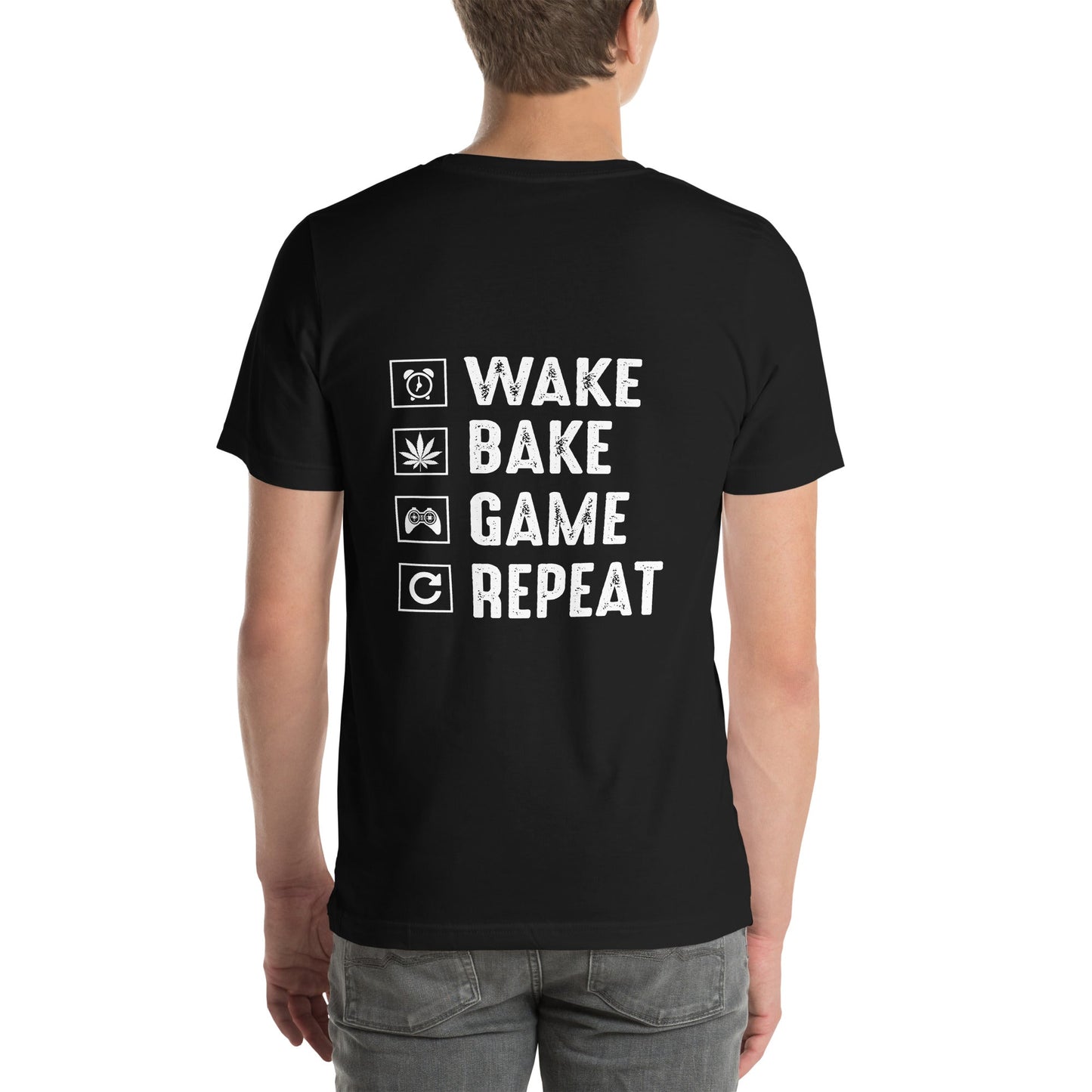 Wake, Bake, Game, Repeat Rima 13 - Unisex t-shirt by DarkByteGear