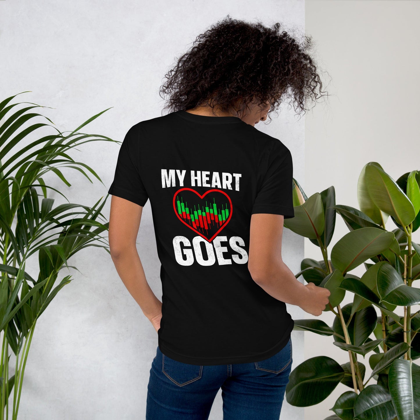 My Heart Goes - Unisex t-shirt ( Back Print ) by DarkByteGear