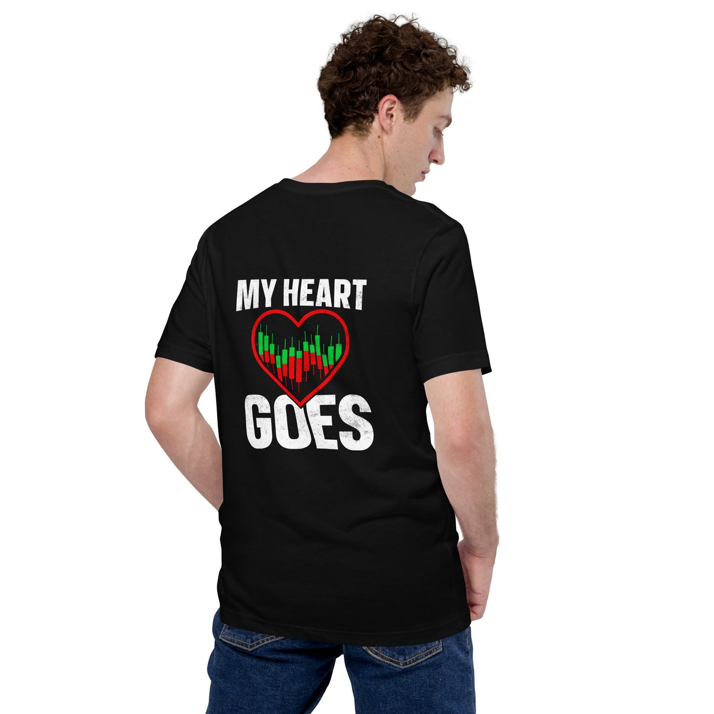 My Heart Goes - Unisex t-shirt ( Back Print ) by DarkByteGear