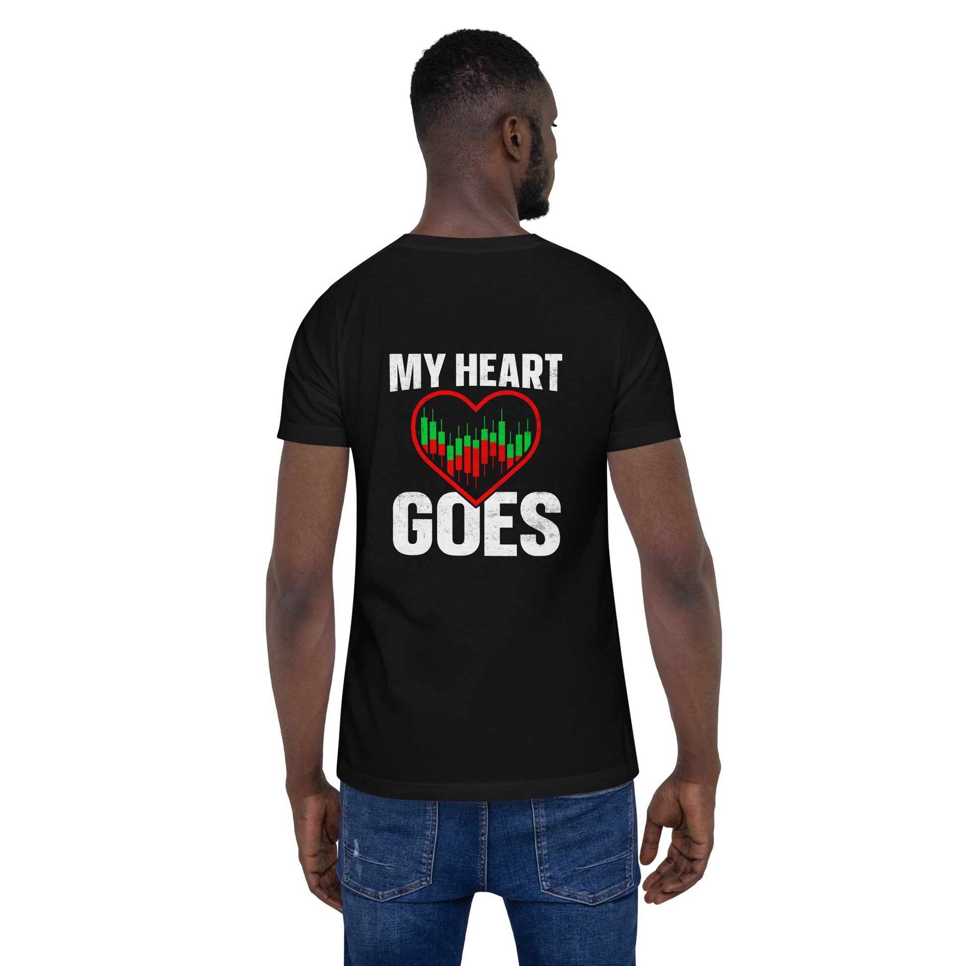 My Heart Goes - Unisex t-shirt ( Back Print ) by DarkByteGear