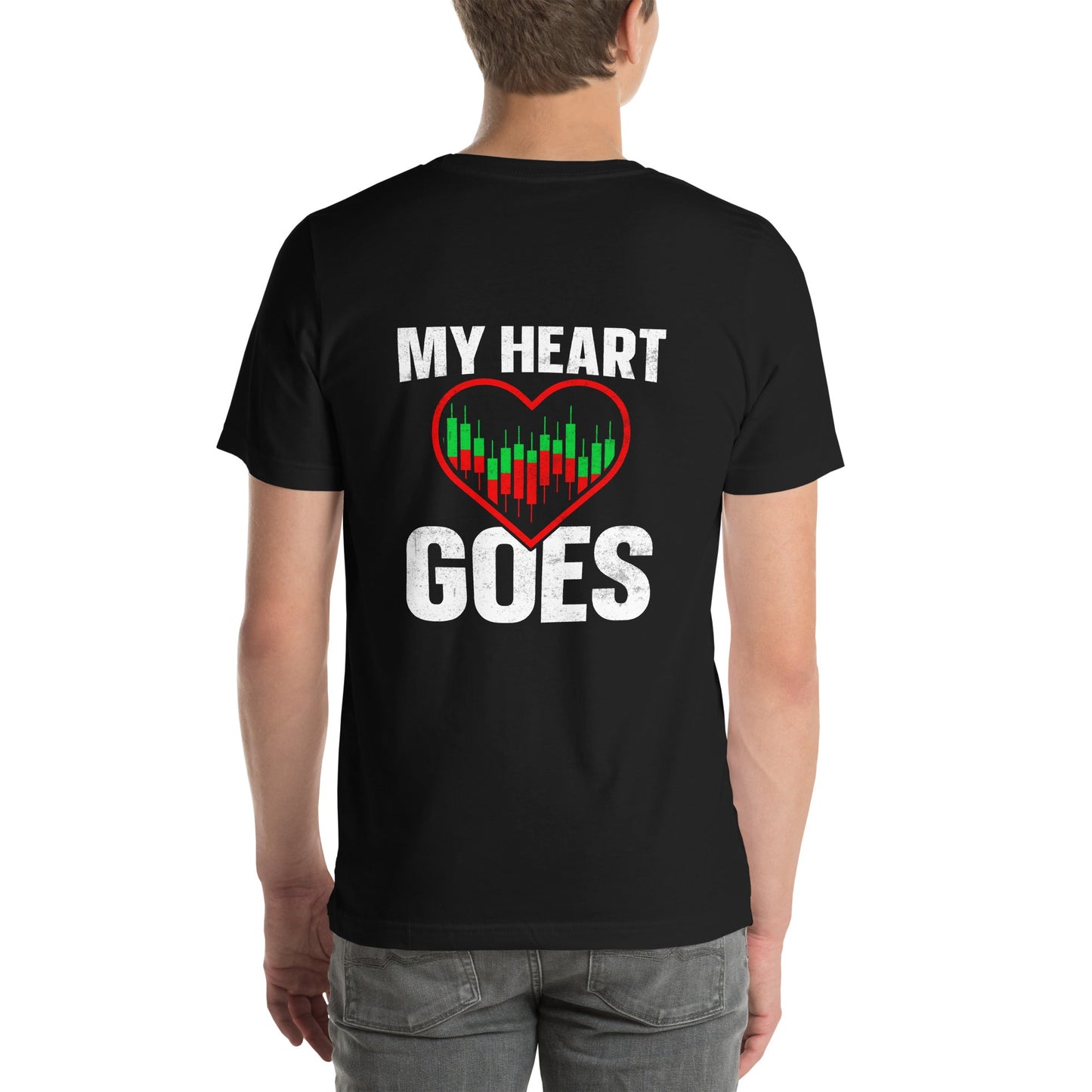 My Heart Goes - Unisex t-shirt ( Back Print ) by DarkByteGear