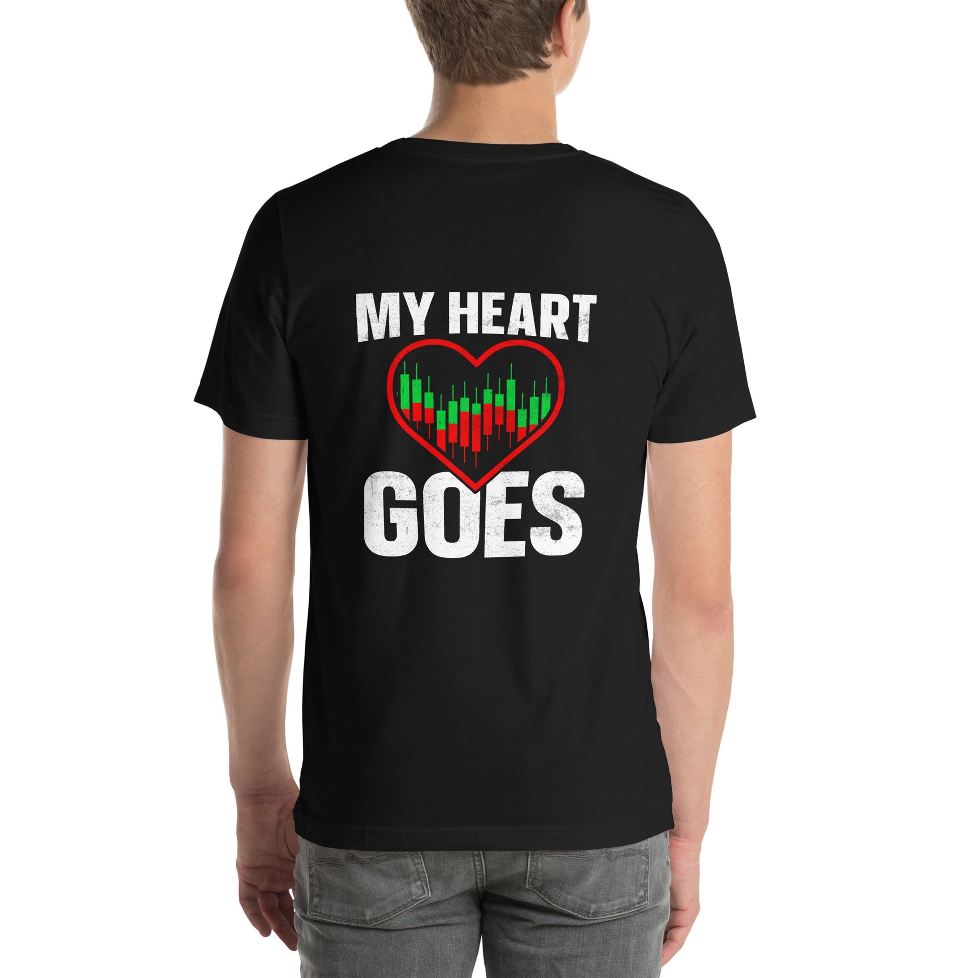 My Heart Goes - Unisex t-shirt ( Back Print ) by DarkByteGear