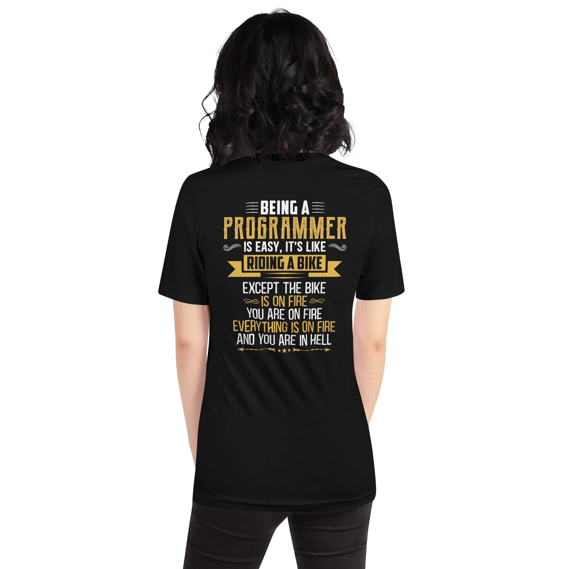 Being a Programmer is easy V2 - Unisex t-shirt ( Back Print ) by DarkByteGear