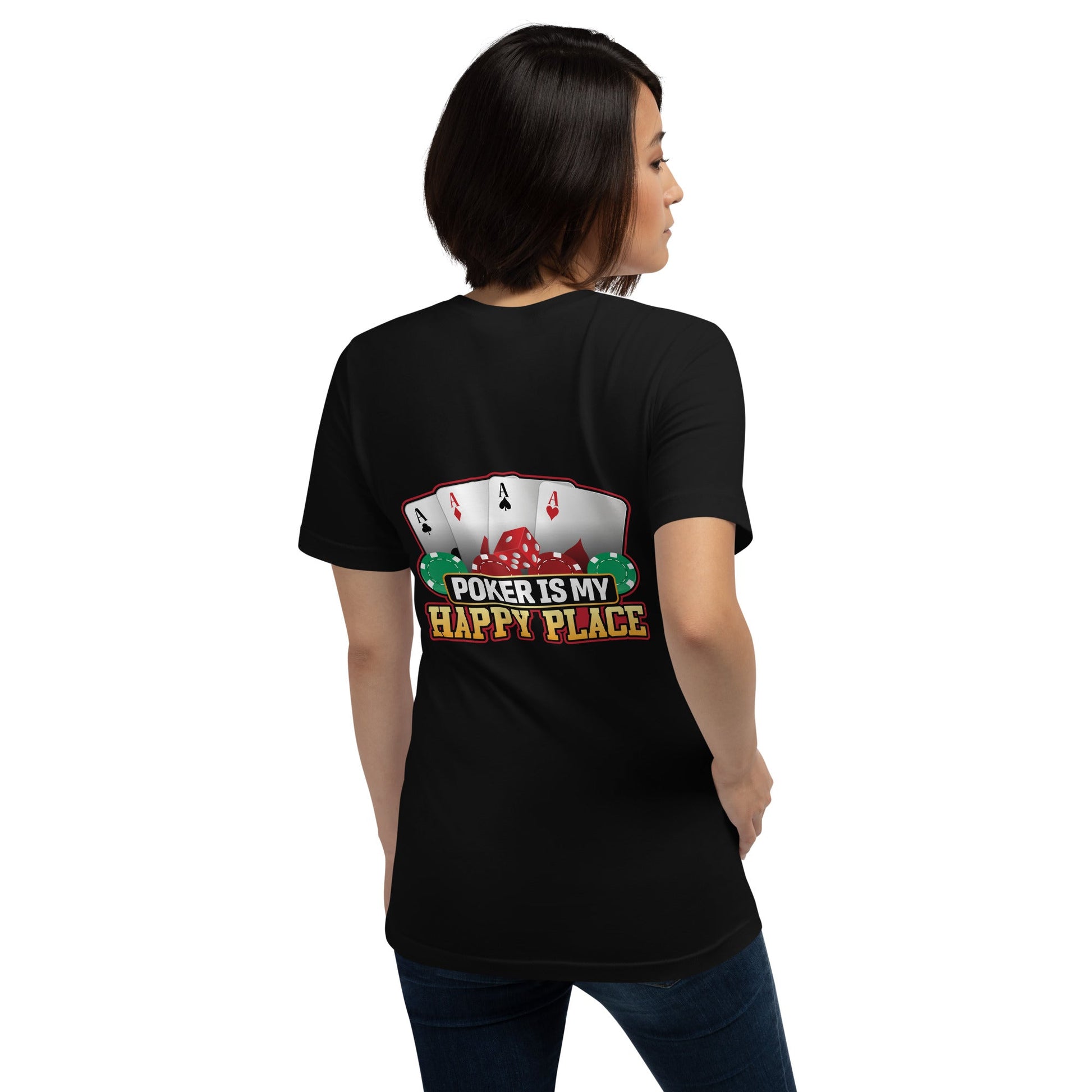 Poker Dad is like a Normal Dad but much Cooler - Unisex t-shirt ( Back Print ) by DarkByteGear