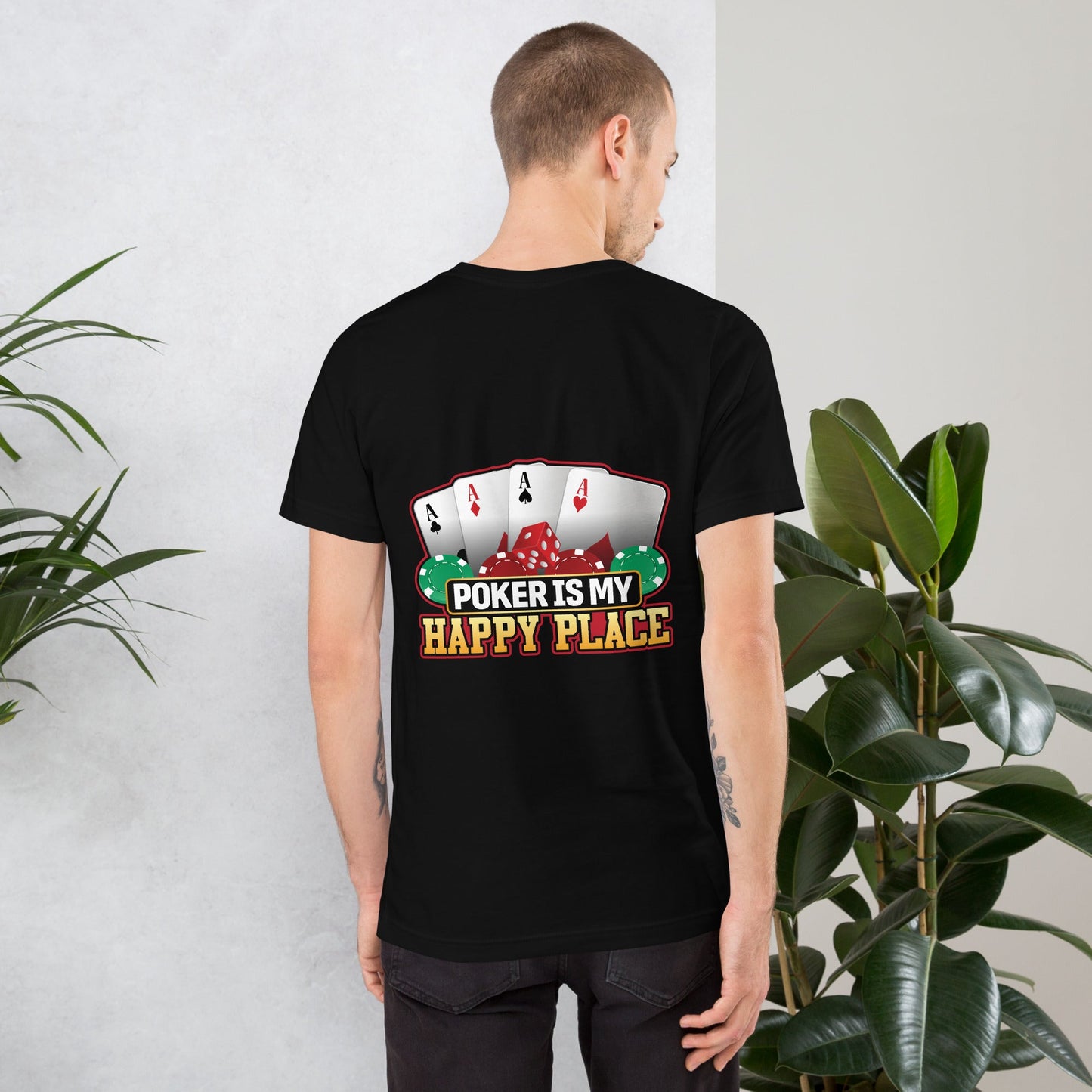 Poker Dad is like a Normal Dad but much Cooler - Unisex t-shirt ( Back Print ) by DarkByteGear