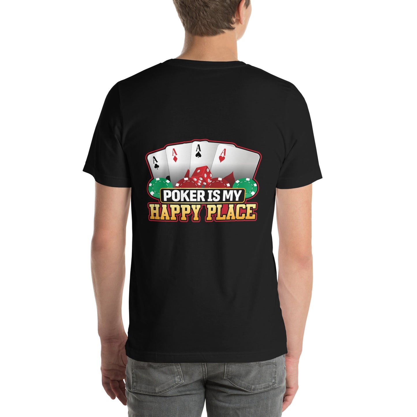 Poker Dad is like a Normal Dad but much Cooler - Unisex t-shirt ( Back Print ) by DarkByteGear