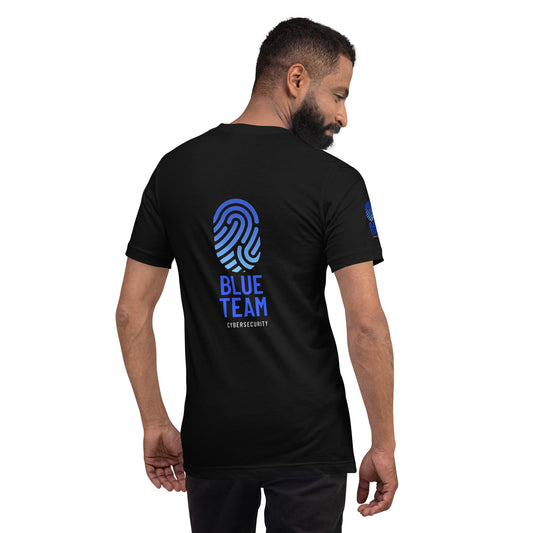 Cyber Security Blue Team v2 - Short-Sleeve Unisex T-Shirt ( Back Print ) by DarkByteGear