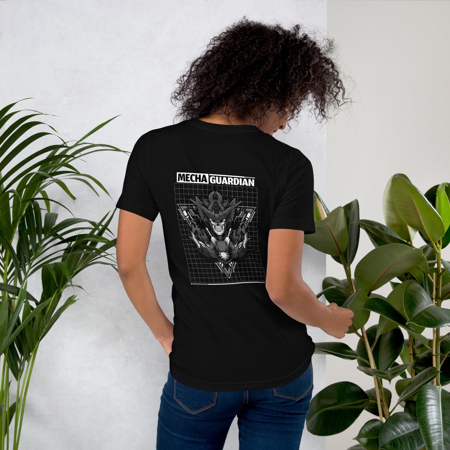 Mecha Guardian - Unisex t-shirt ( Back Print ) by DarkByteGear