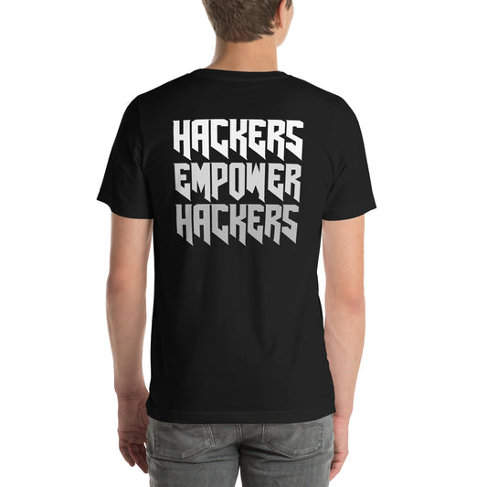 Hackers Empower Hackers V4 - Unisex t-shirt ( Back Print ) by DarkByteGear