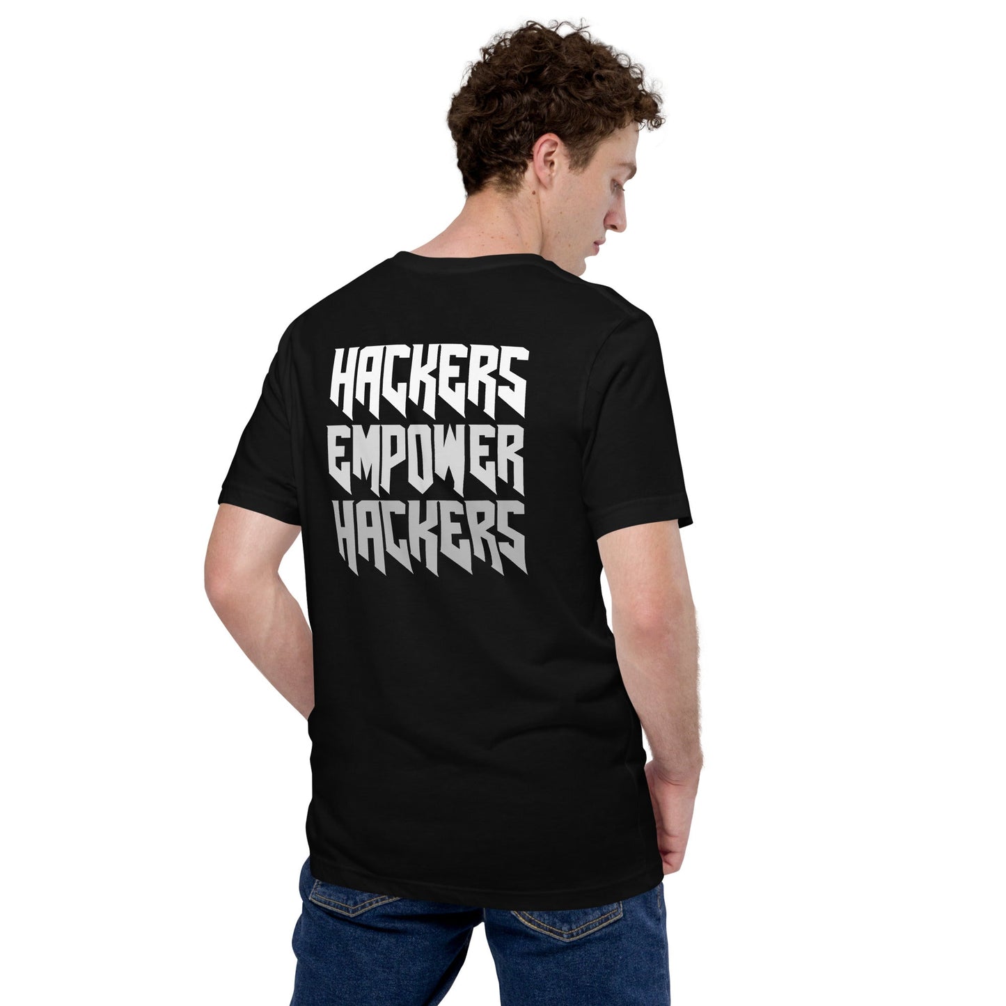 Hackers Empower Hackers V4 - Unisex t-shirt ( Back Print ) by DarkByteGear