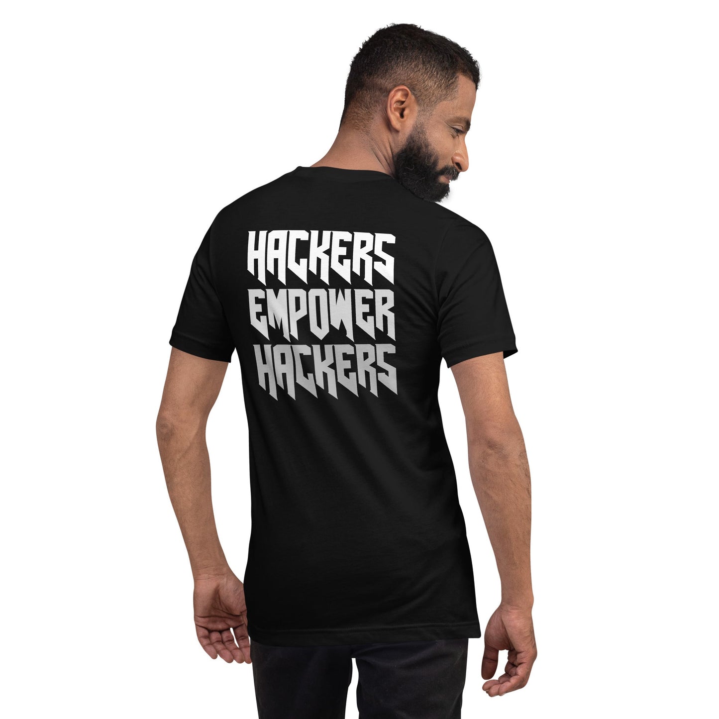 Hackers Empower Hackers V4 - Unisex t-shirt ( Back Print ) by DarkByteGear