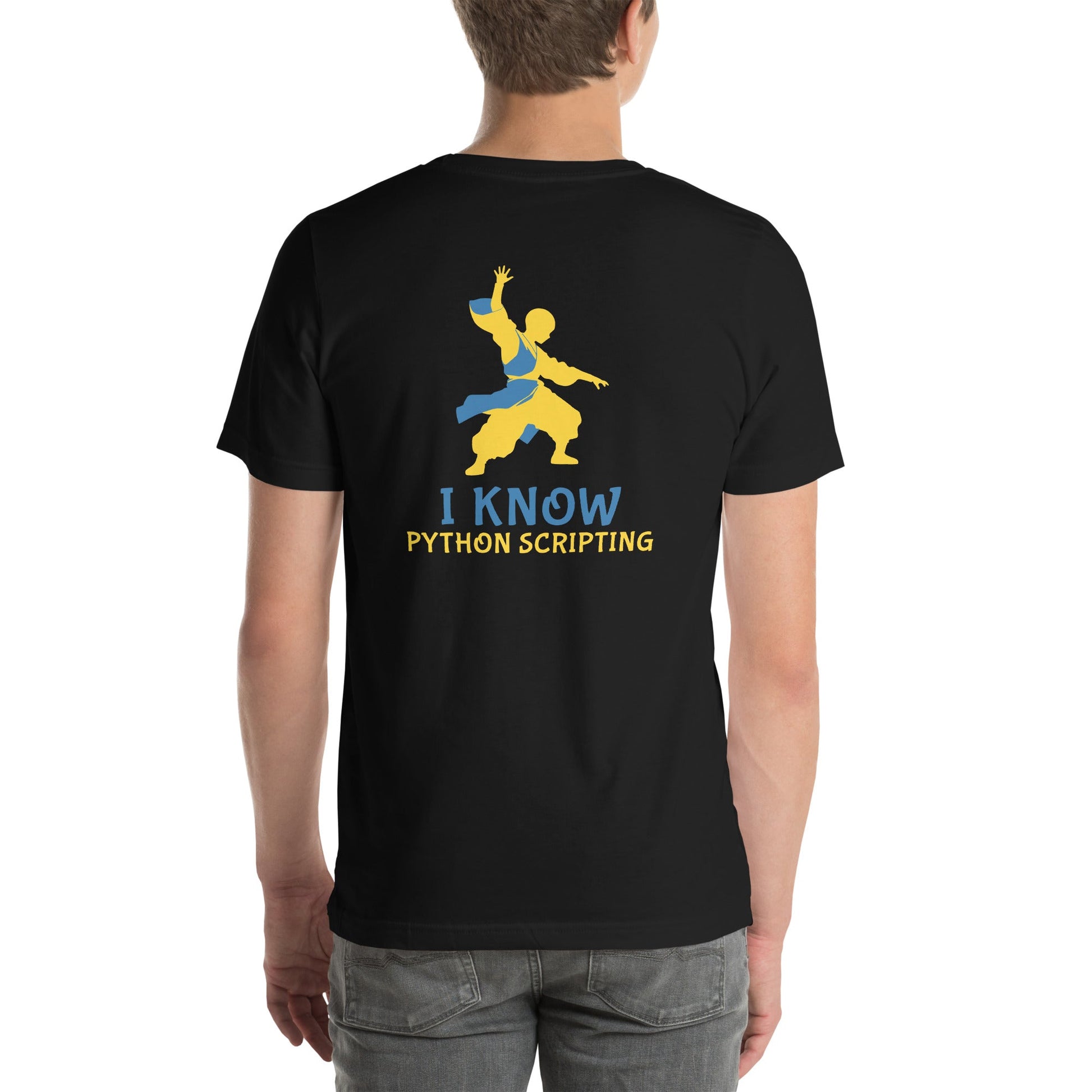 I Know Python Scripting - Unisex t-shirt ( Back Print ) by DarkByteGear