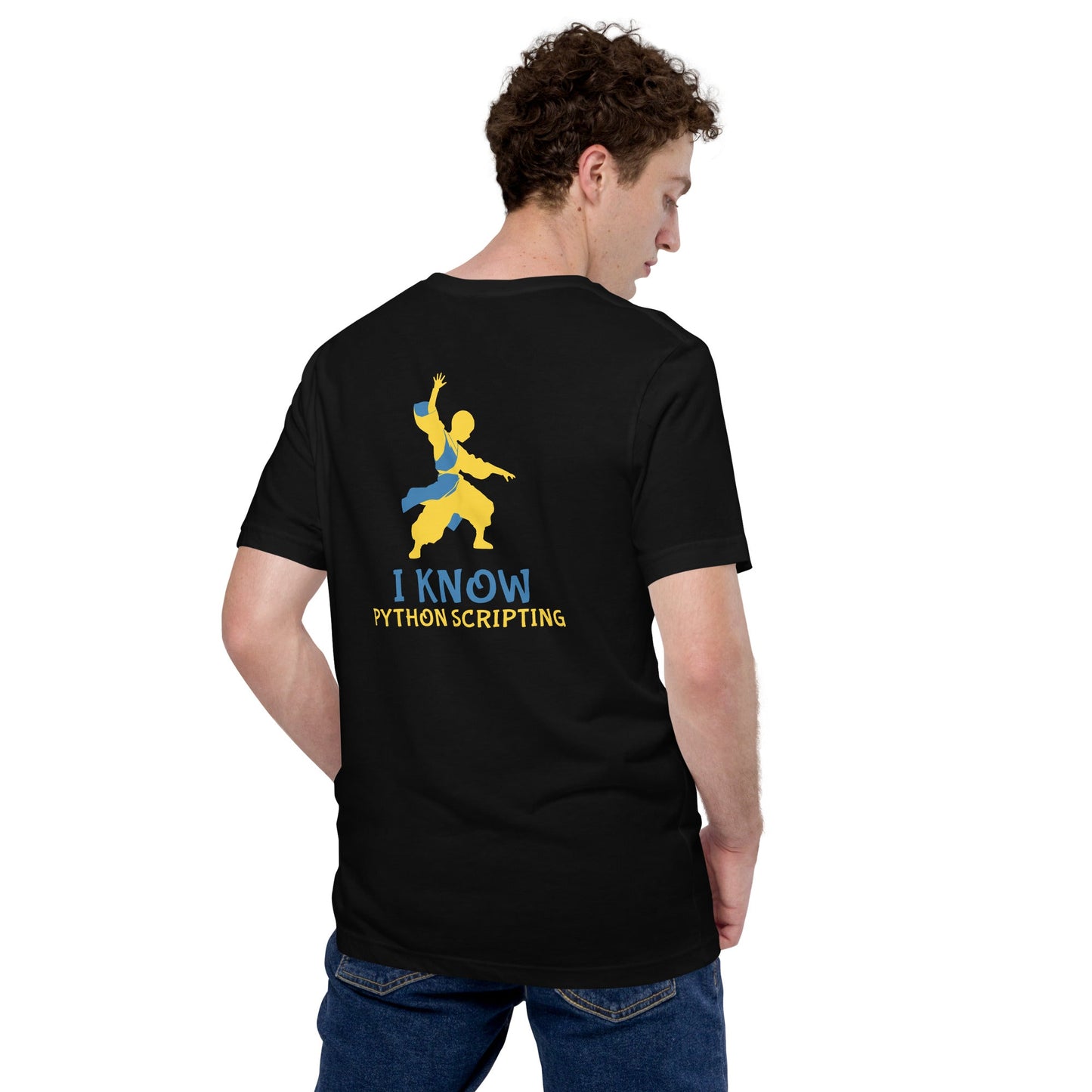 I Know Python Scripting - Unisex t-shirt ( Back Print ) by DarkByteGear