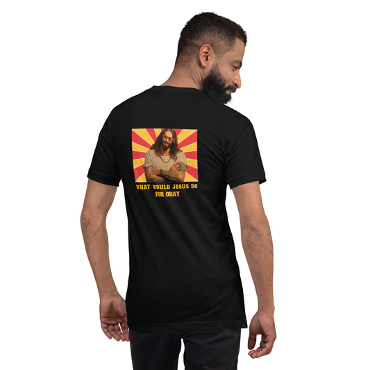 What would Jesus do for 0day v1 - Unisex t-shirt ( Back Print ) by DarkByteGear