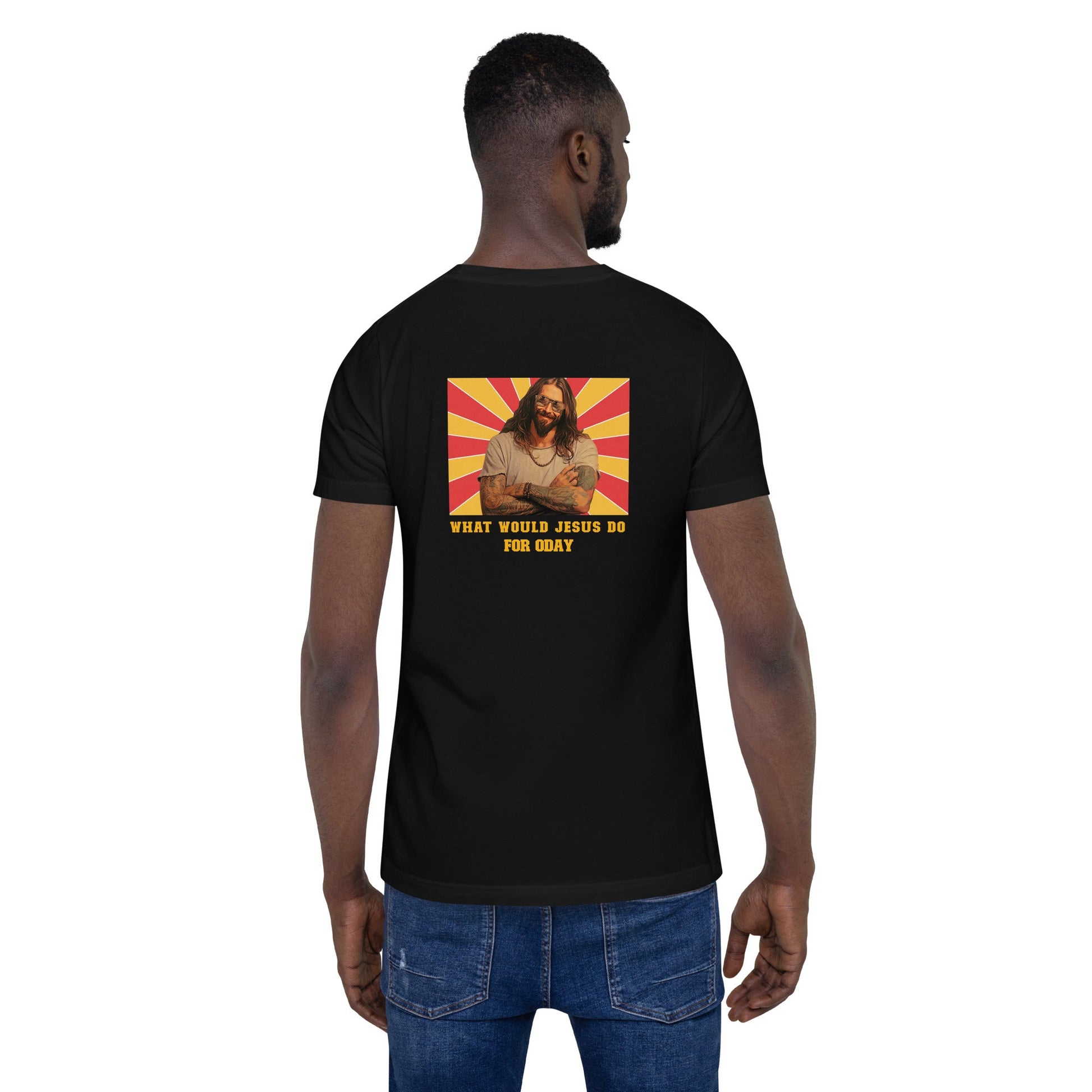 What would Jesus do for 0day v1 - Unisex t-shirt ( Back Print ) by DarkByteGear