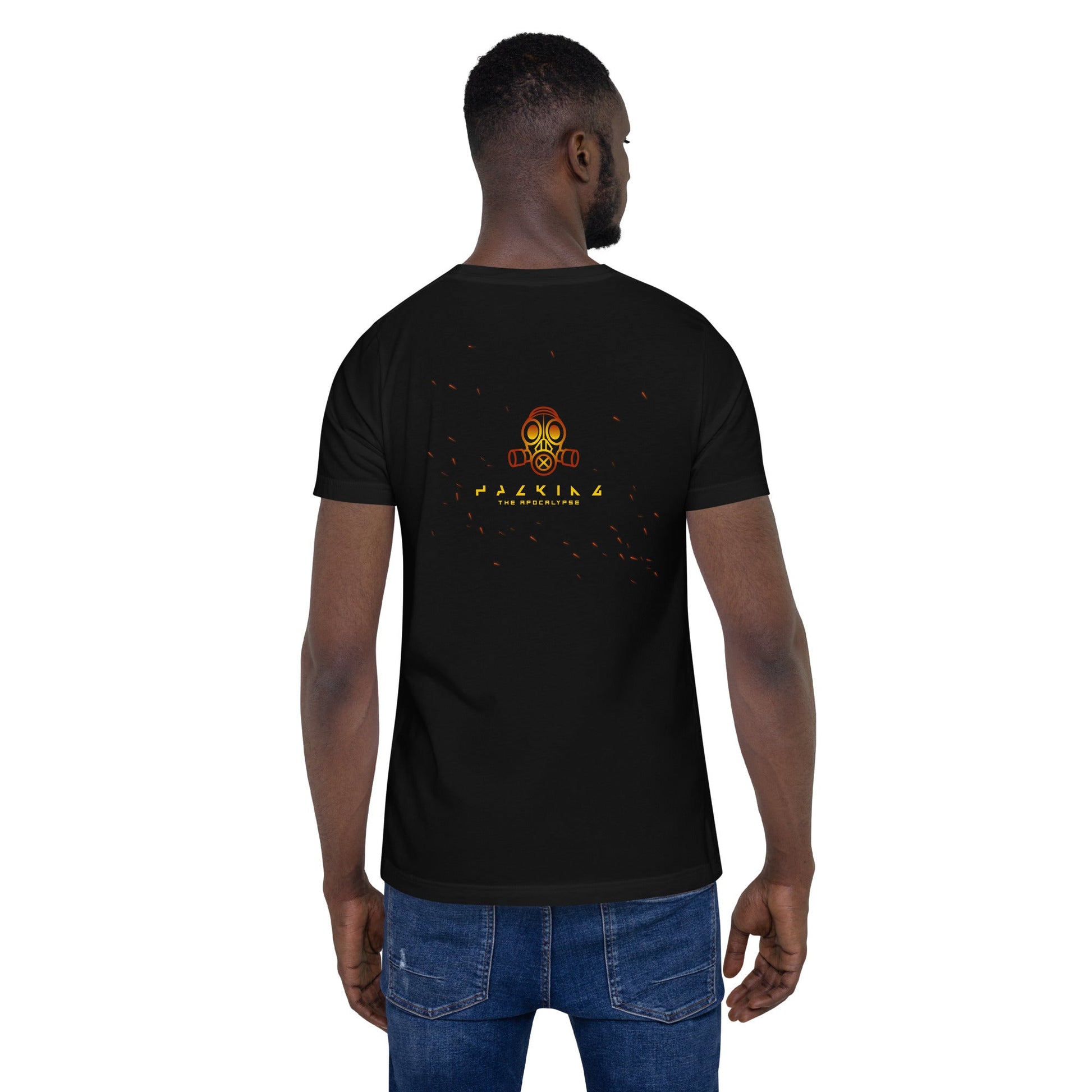 Hacking the apocalypse - Unisex t-shirt ( Back Print ) by DarkByteGear