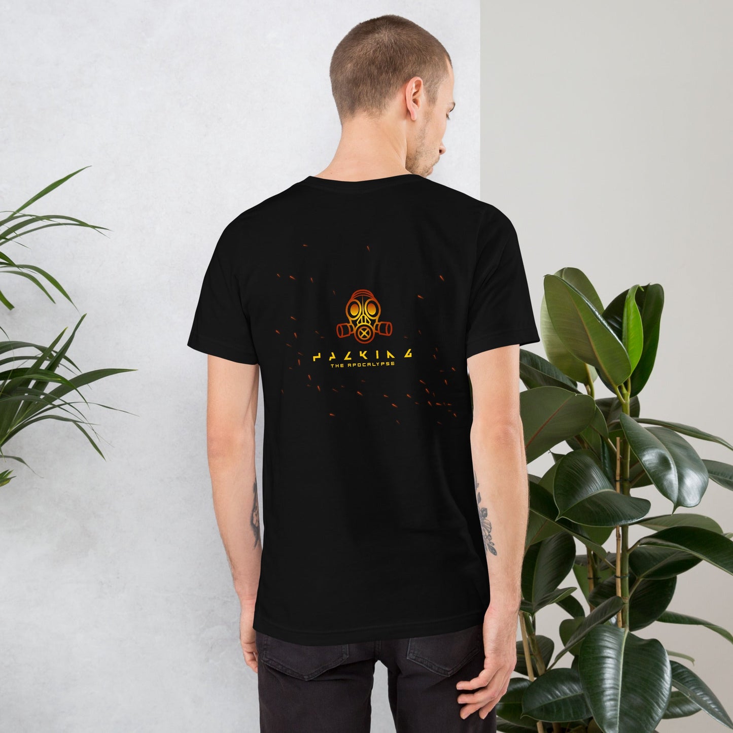 Hacking the apocalypse - Unisex t-shirt ( Back Print ) by DarkByteGear
