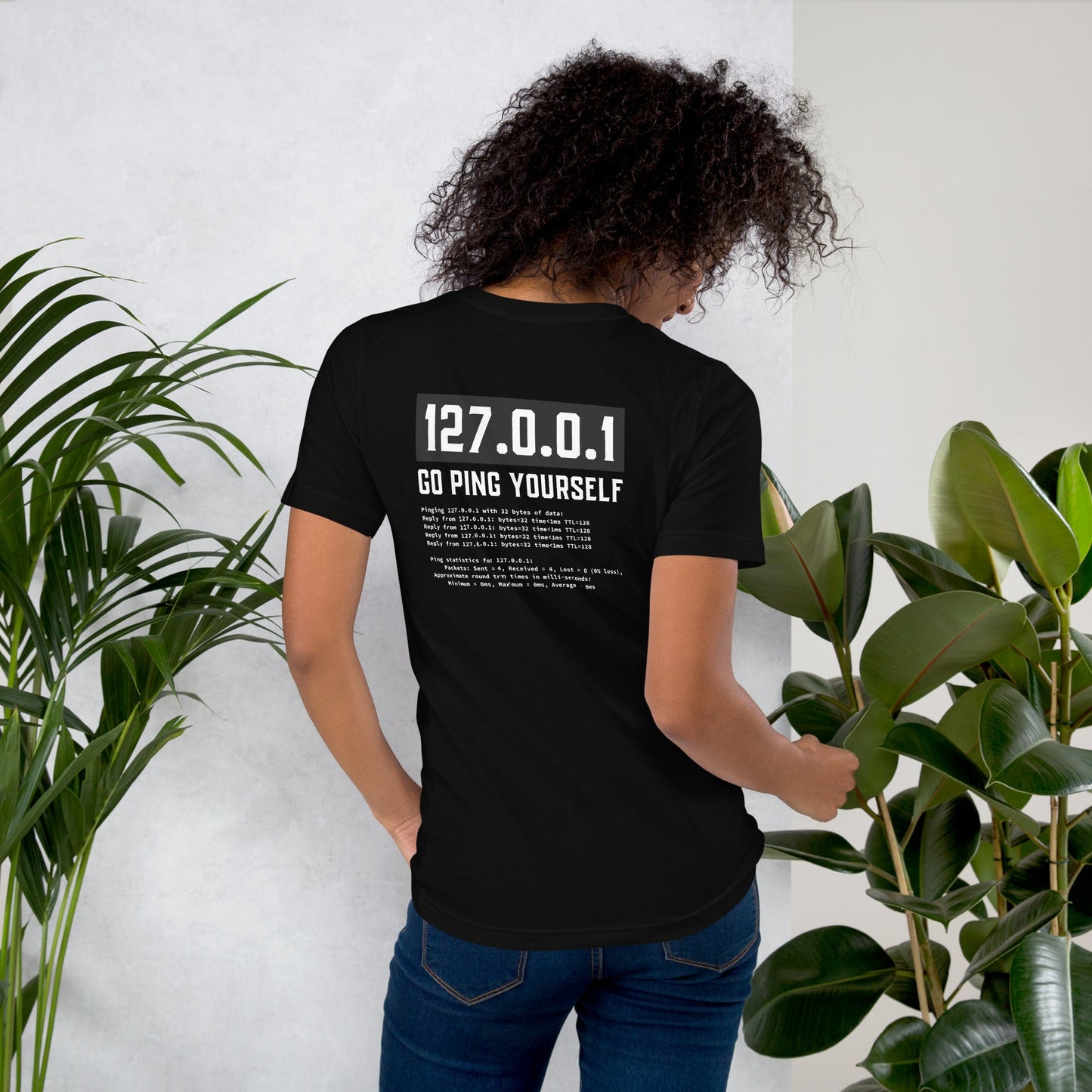 Go ping yourself - Unisex t-shirt ( Back Print ) by DarkByteGear