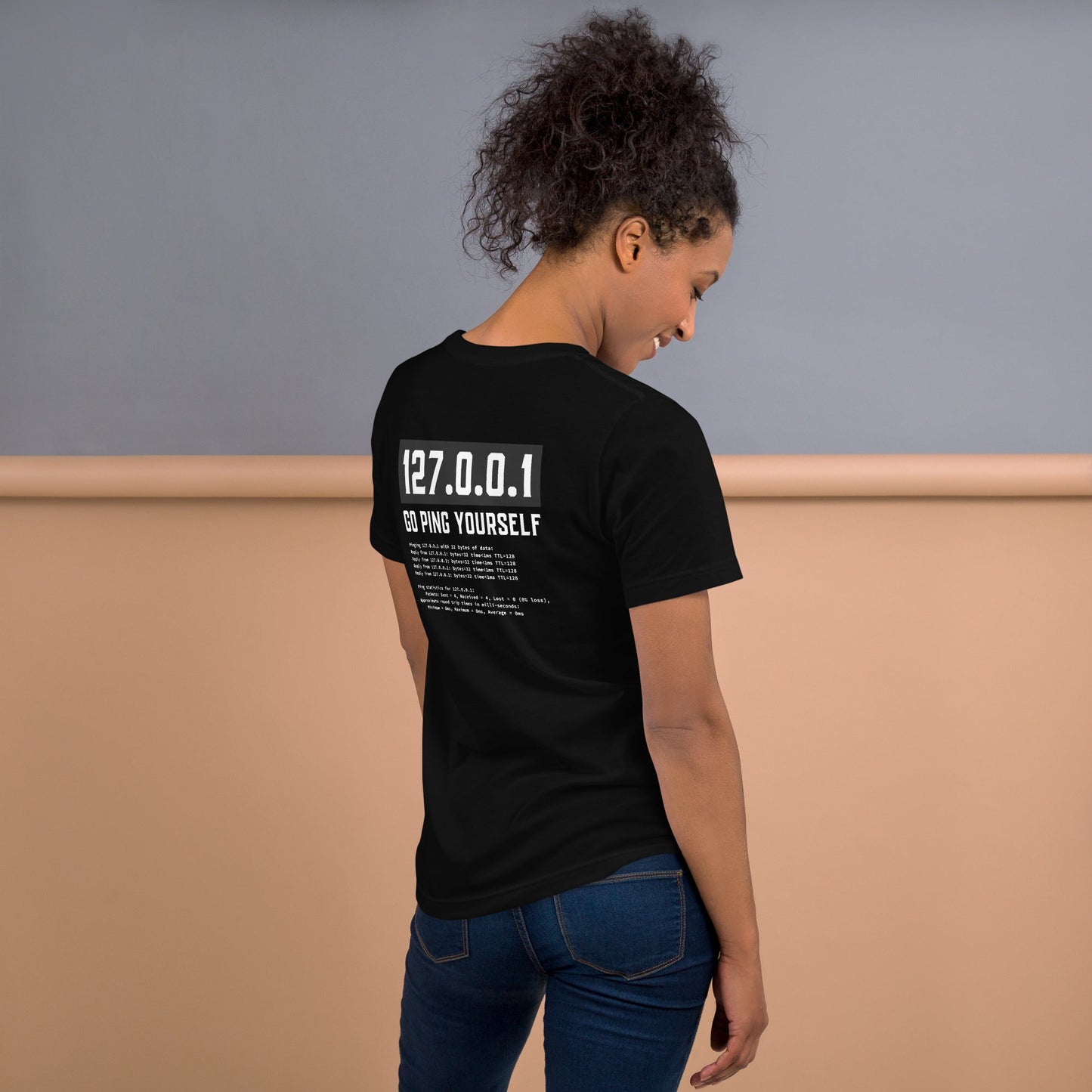 Go ping yourself - Unisex t-shirt ( Back Print ) by DarkByteGear