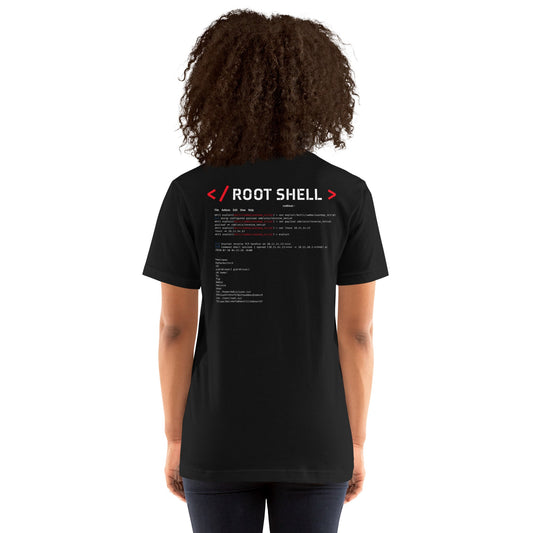 Root Shell - Unisex t-shirt ( Back Print ) by DarkByteGear