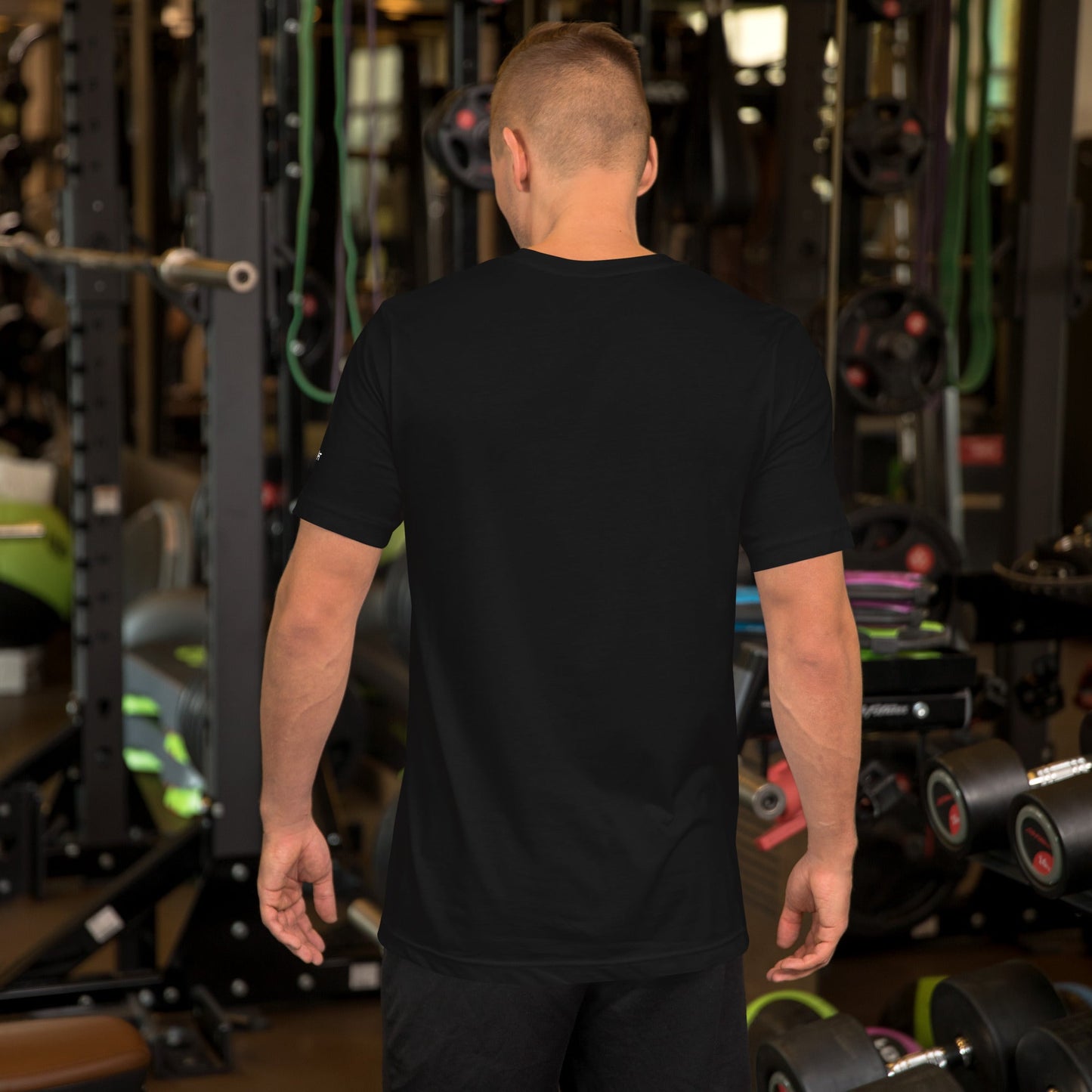 Train Hard - Unisex t-shirt (back print) by DarkByteGear