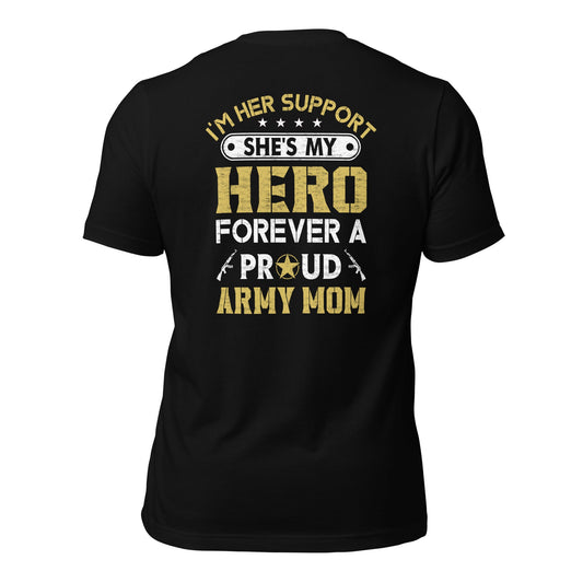 I'm her support - Unisex t-shirt (back print) by DarkByteGear