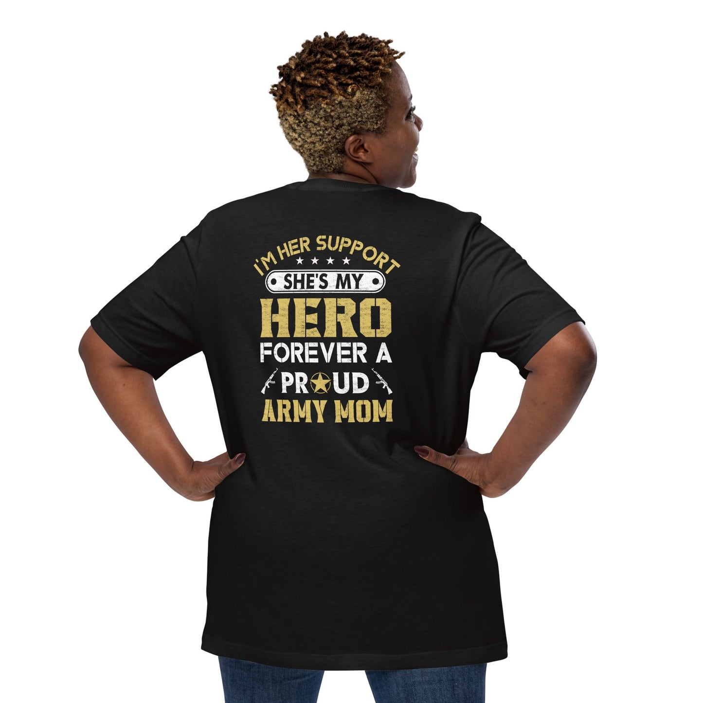 I'm her support - Unisex t-shirt (back print) by DarkByteGear