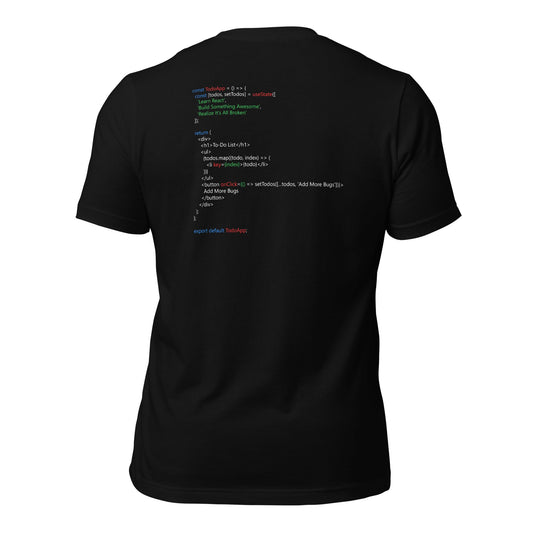 The Classic To-Do List - Unisex t-shirt (back print) by DarkByteGear