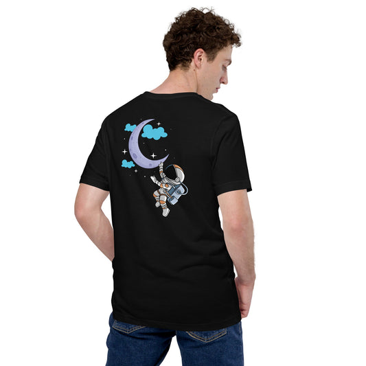 Full Moon Astronaut - Unisex t-shirt ( Back Print ) by DarkByteGear