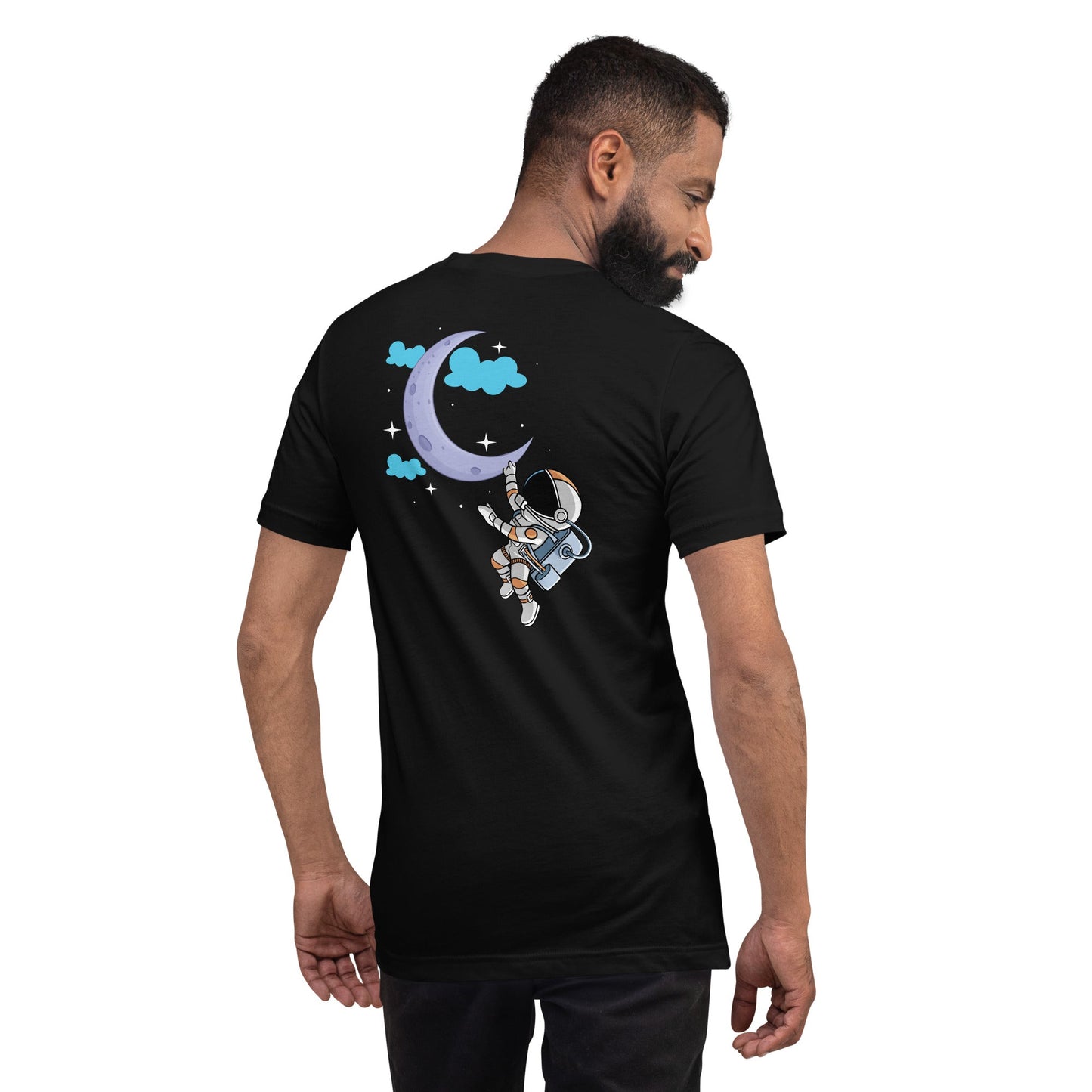 Full Moon Astronaut - Unisex t-shirt ( Back Print ) by DarkByteGear
