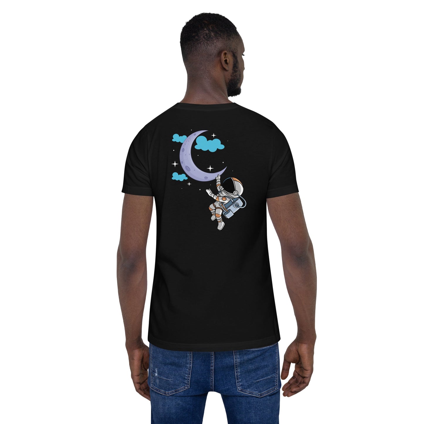 Full Moon Astronaut - Unisex t-shirt ( Back Print ) by DarkByteGear