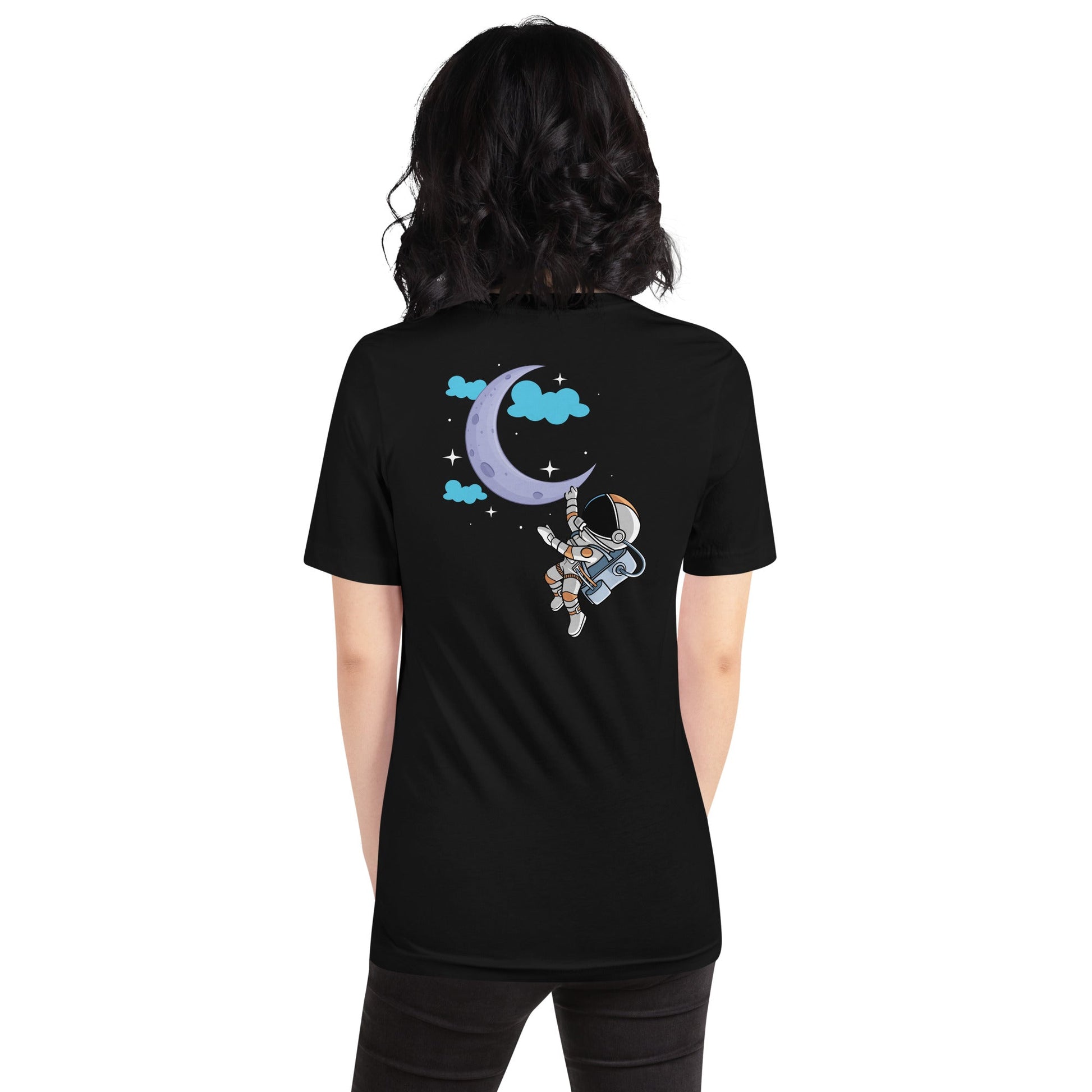 Full Moon Astronaut - Unisex t-shirt ( Back Print ) by DarkByteGear