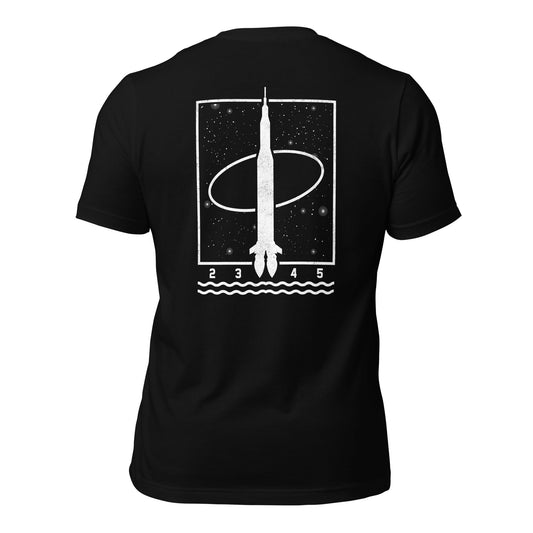 1 2 3 4 5 - Unisex t-shirt (back print) by DarkByteGear