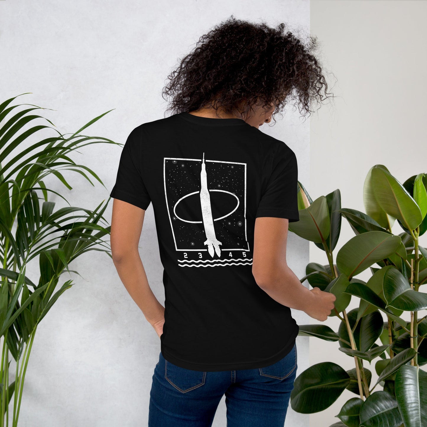 1 2 3 4 5 - Unisex t-shirt (back print) by DarkByteGear